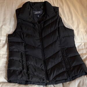Lands' End Classic Black Quilted Vest